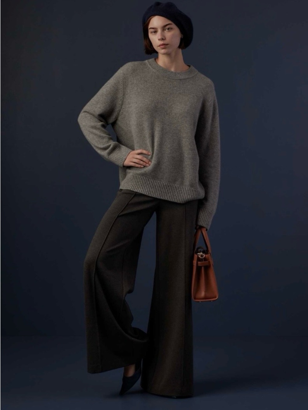 Quince Ultra-Stretch Ponte Super Wide Leg Pants in Black size XL